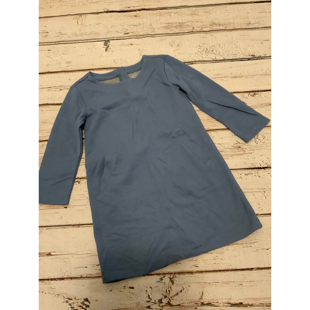 Old Navy Girls Blue Long Sleeve Pocket Shift Dress Size S 6-7